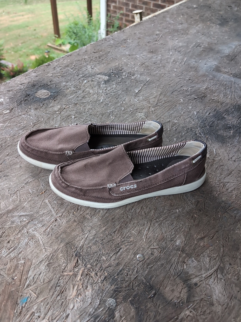 Crocs Men’s Casual Slip-On Loafers in Brown